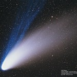 Image of Comet Hale-Bopp taken by Wally Pacholka on April 5, 1997 from the Joshua Tree National Park in California.