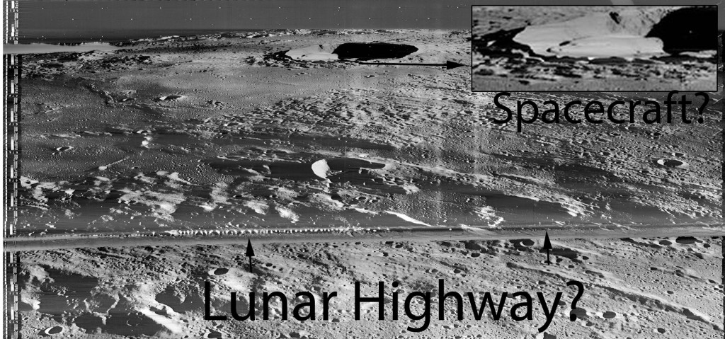 Spacecraft and Hwy on Moon