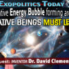 Negative Polarity Entities Forced out of Solar System by Powerful Energy Bubble