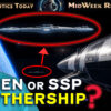 Starship trailed by large UFO in Earth Orbit – Alien Mothership or SSP craft?